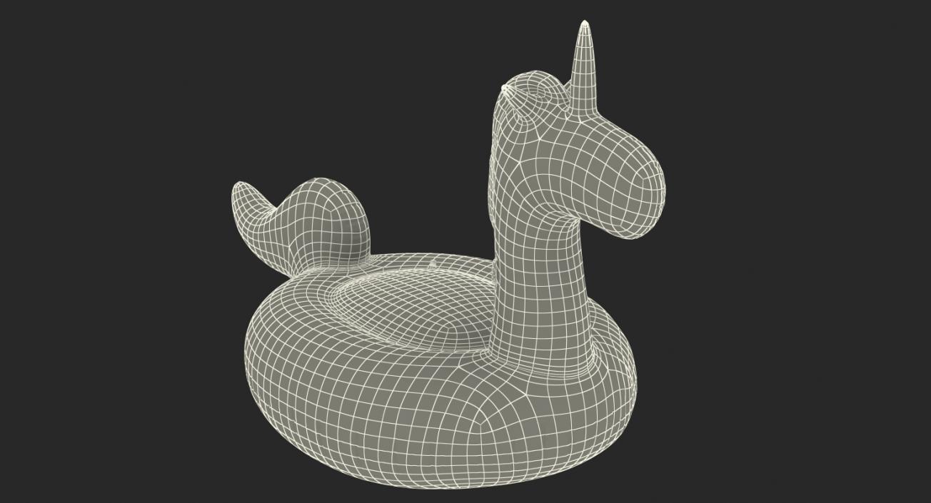 3D Unicorn Pool Float model