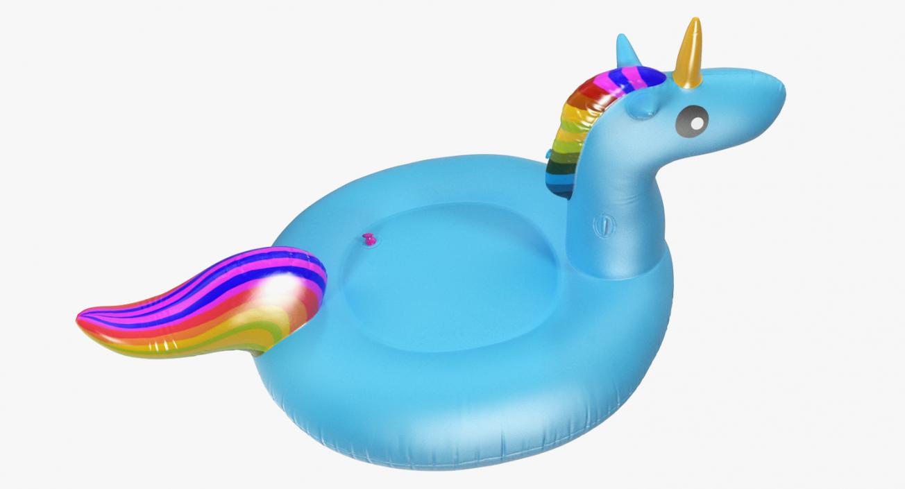 3D Unicorn Pool Float model