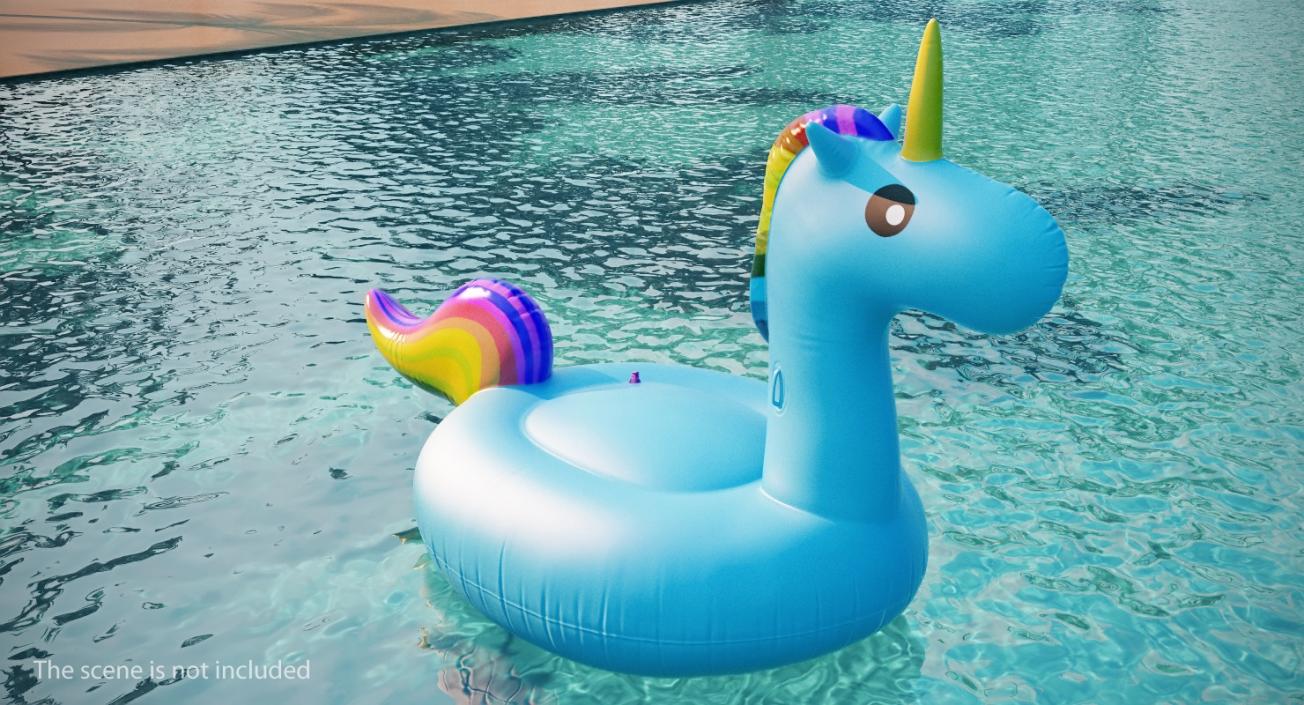 3D Unicorn Pool Float model