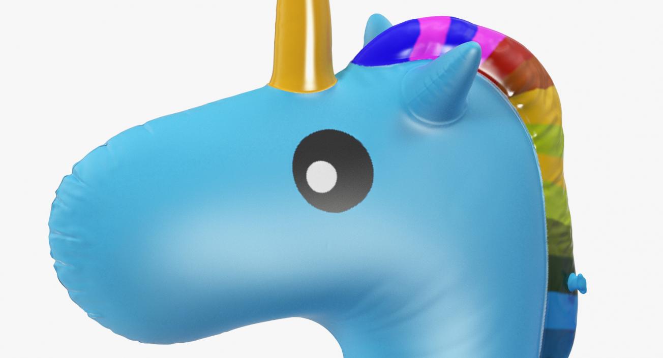 3D Unicorn Pool Float model