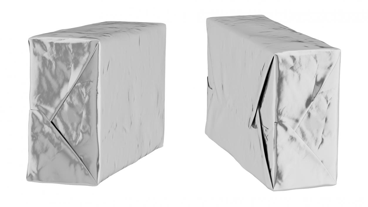 Butter Block in Metallic Foil 3D model