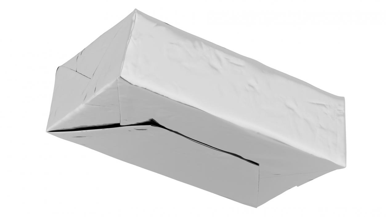 Butter Block in Metallic Foil 3D model