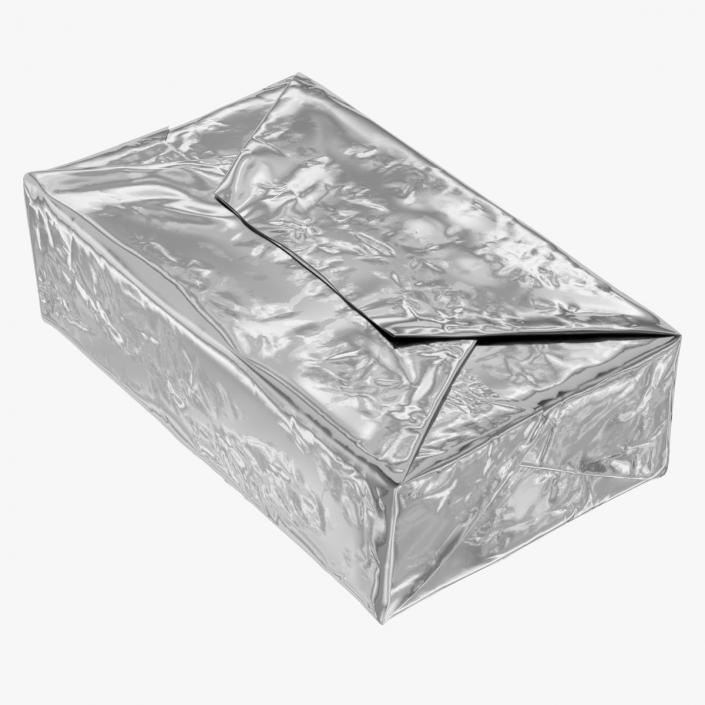 Butter Block in Metallic Foil 3D model