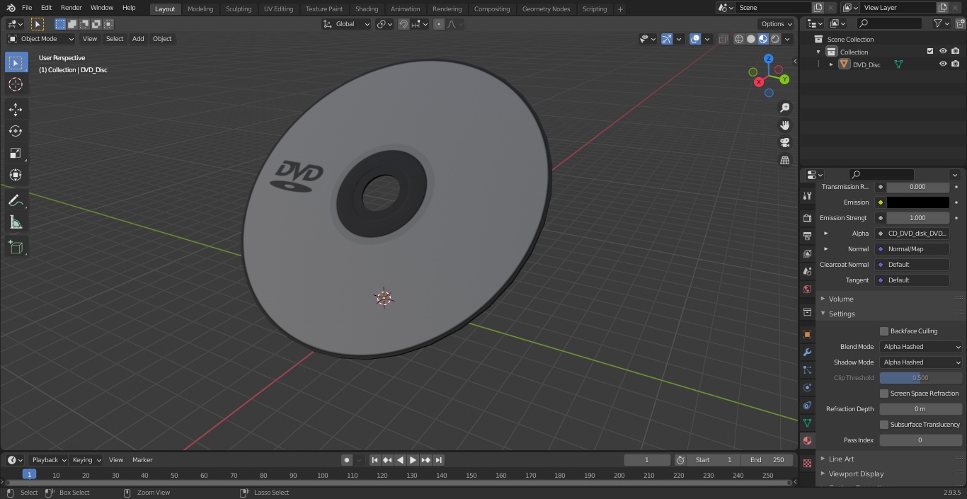 3D model DVD Disc