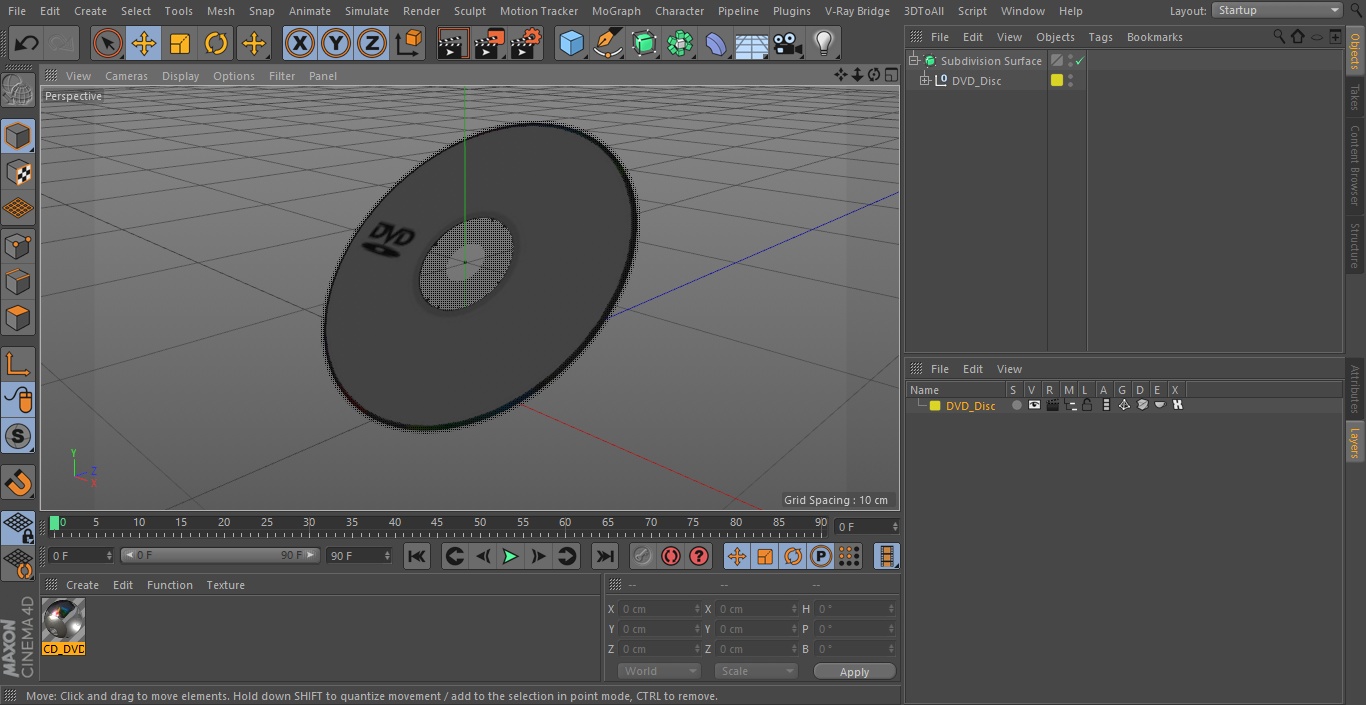 3D model DVD Disc