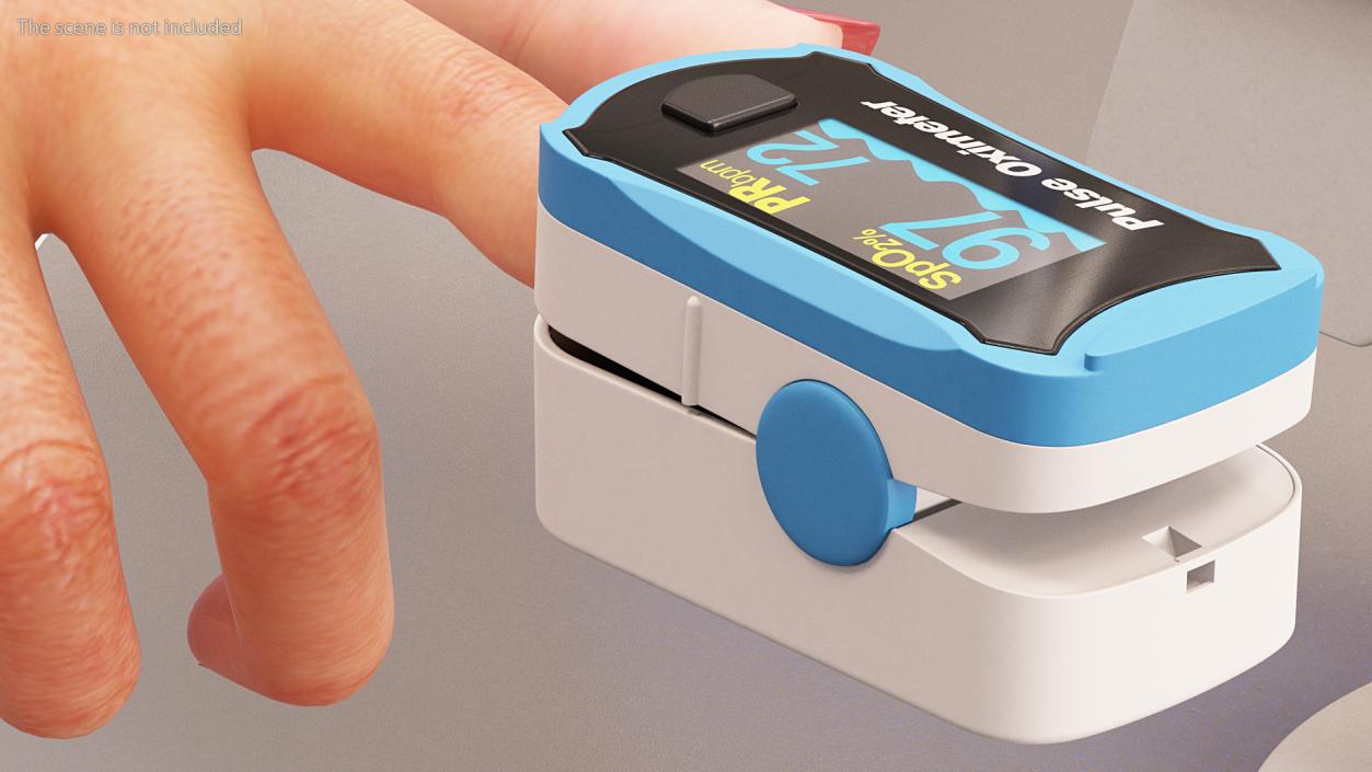 Finger Pulse Oximeter with Display 3D model