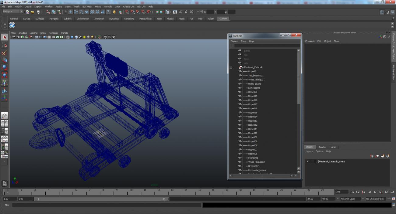 Medieval Catapult 3D