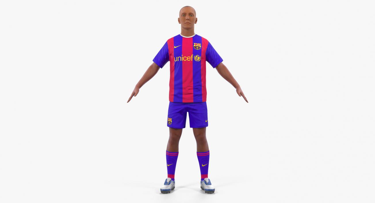 Soccer or Football Player Barcelona 2 3D