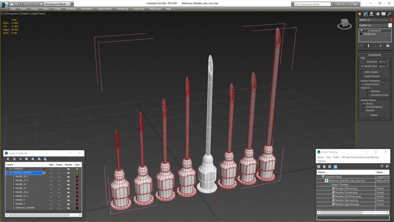 3D Veterinary Needles model