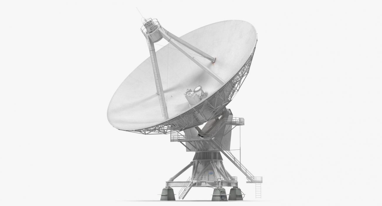 Big Satellite Antenna Rotate and Tilt Rigged 3D model