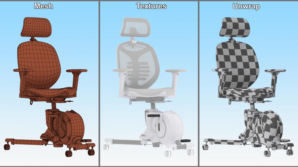 Office Fitness Chairs Collection 3D