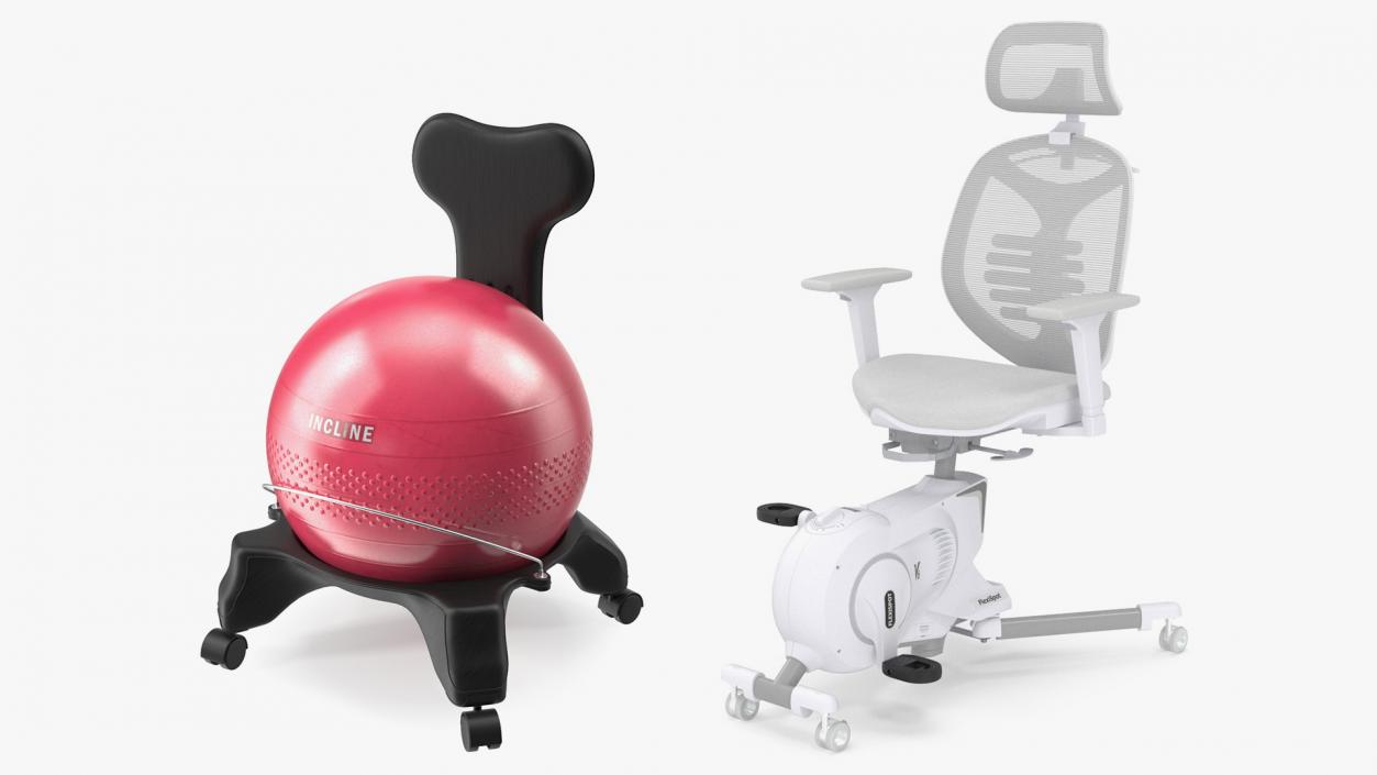 Office Fitness Chairs Collection 3D