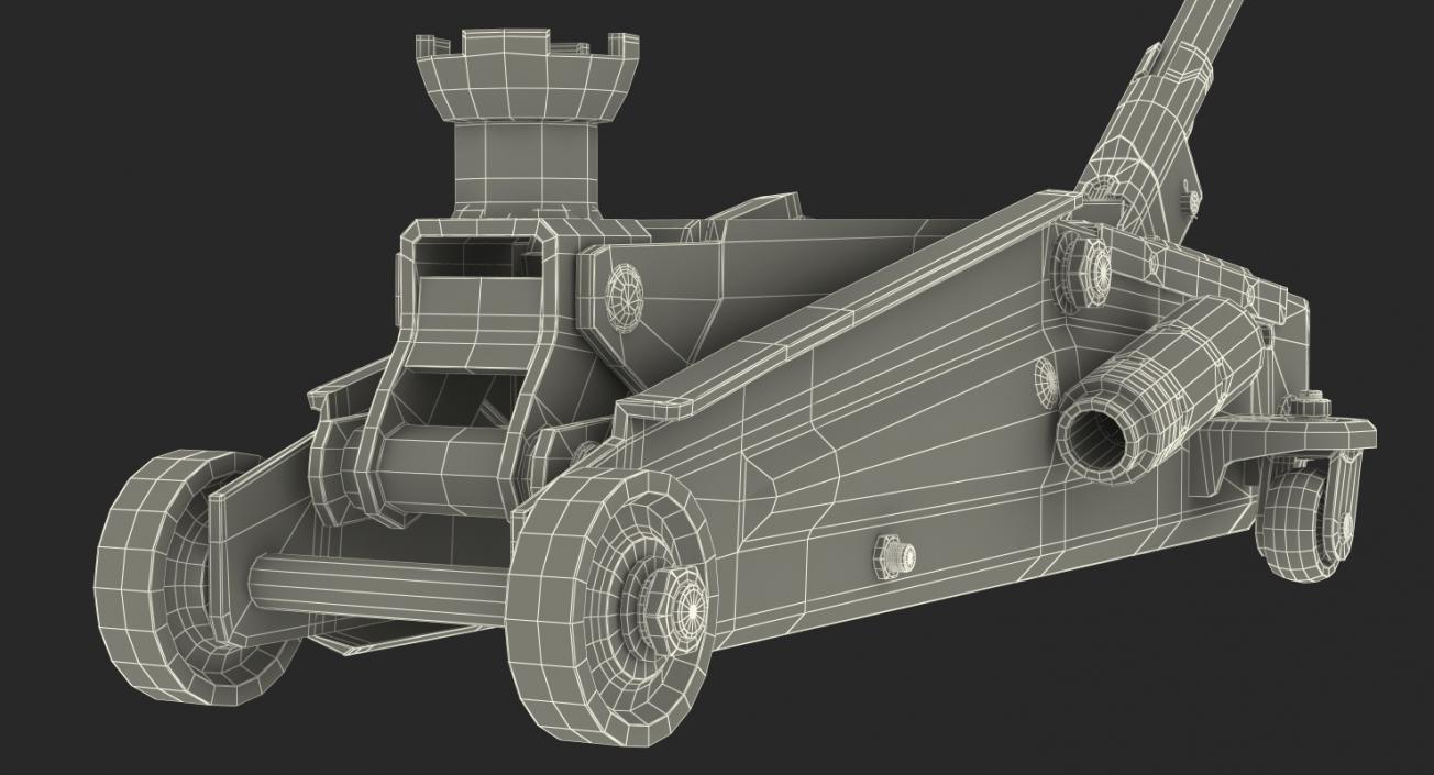 Heavy Duty Steel Trolley Jack 3D model