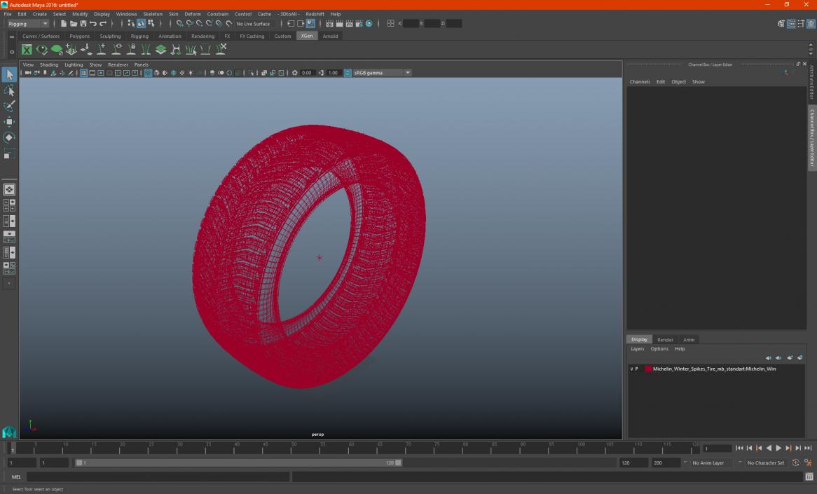 Michelin Winter Spikes-Tire 3D