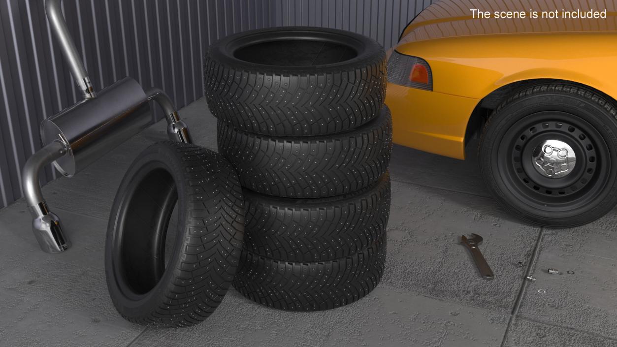 Michelin Winter Spikes-Tire 3D