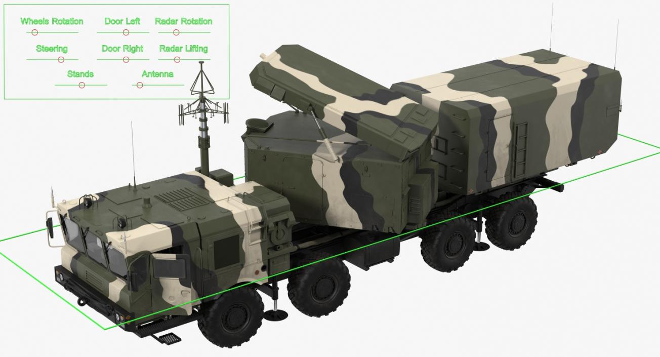 3D Russian Missile Systems Rigged Collection 3 model