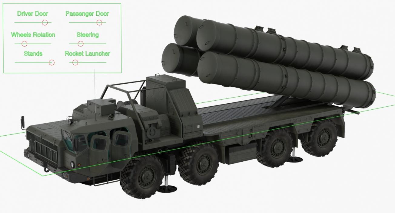 3D Russian Missile Systems Rigged Collection 3 model