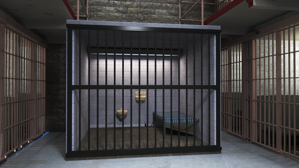 3D Single Prison Cell model