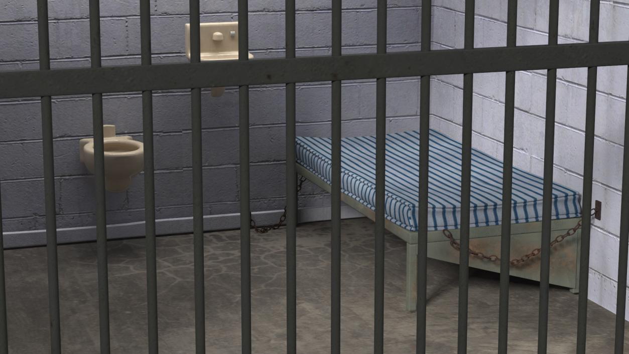 3D Single Prison Cell model