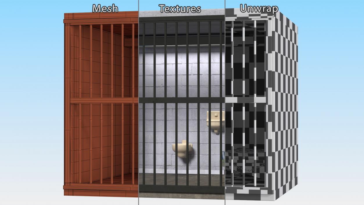 3D Single Prison Cell model