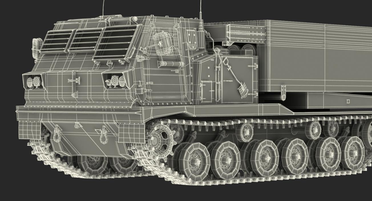 US Multiple Rocket Launcher M270 MLRS Camo 3D