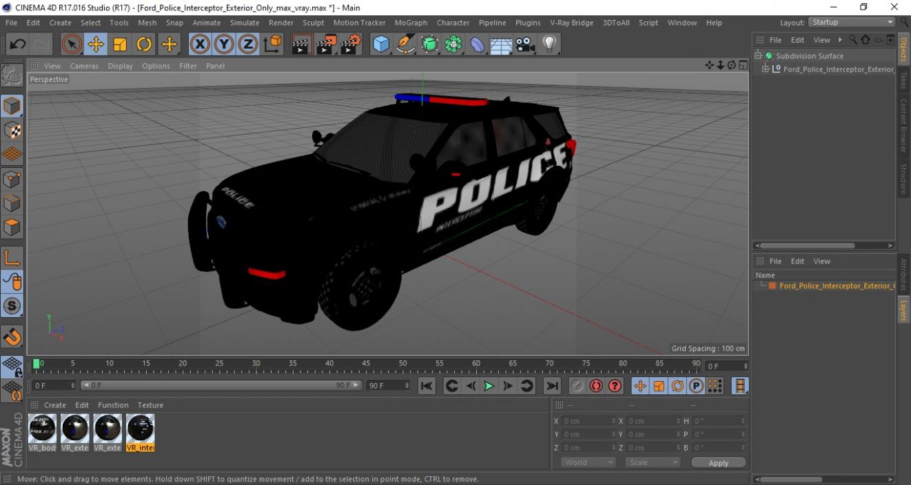 Ford Police Interceptor Exterior Only 3D