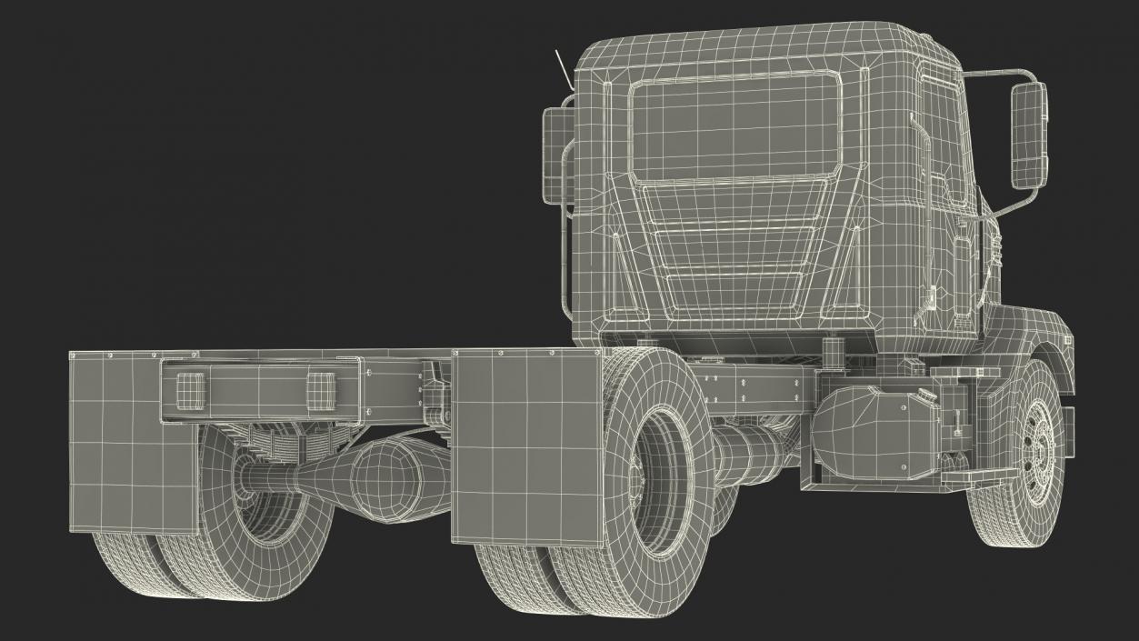 3D Mack MD6 Medium-Duty Truck Rigged model