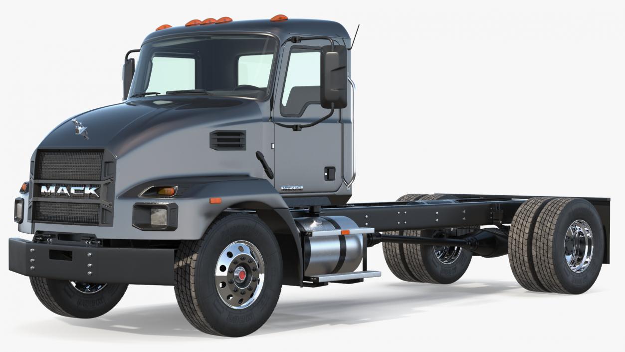 3D Mack MD6 Medium-Duty Truck Rigged model