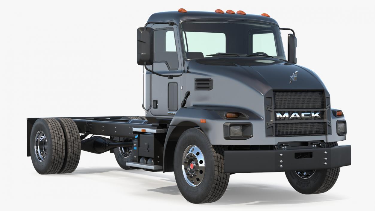 3D Mack MD6 Medium-Duty Truck Rigged model