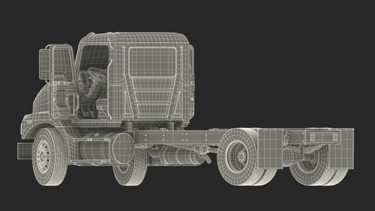 3D Mack MD6 Medium-Duty Truck Rigged model