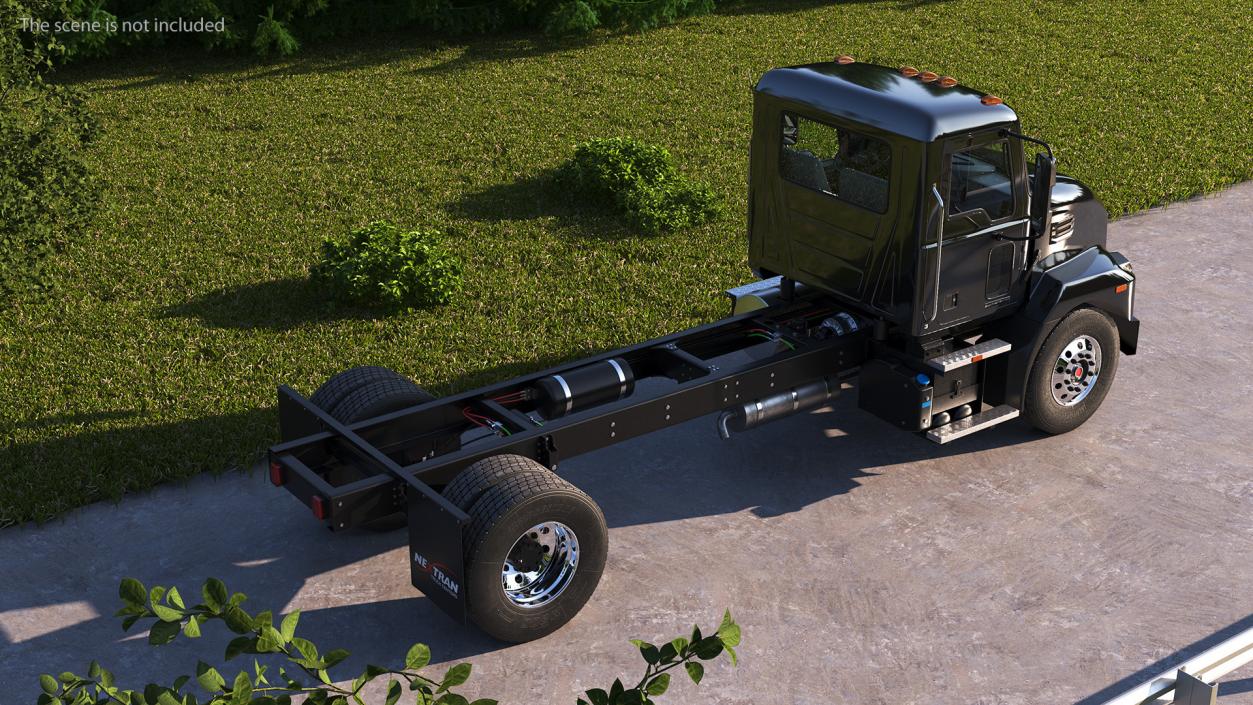 3D Mack MD6 Medium-Duty Truck Rigged model