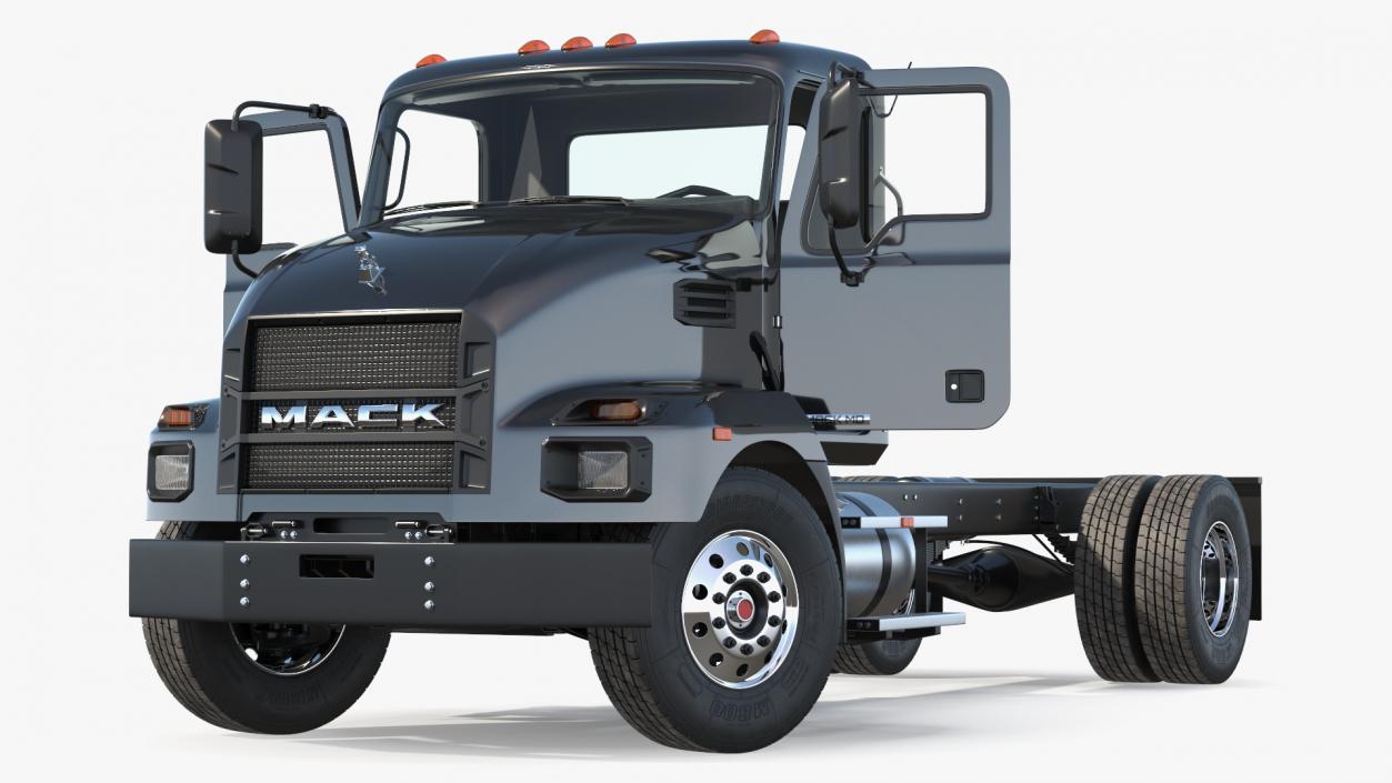 3D Mack MD6 Medium-Duty Truck Rigged model