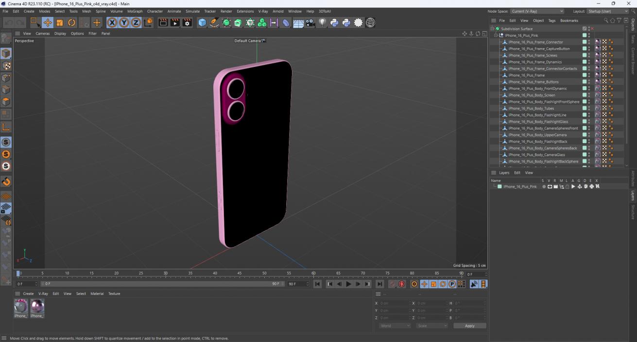 IPhone 16 Plus Pink 3D model