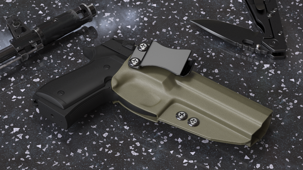 3D model Holster Beretta 92 Kydex Green