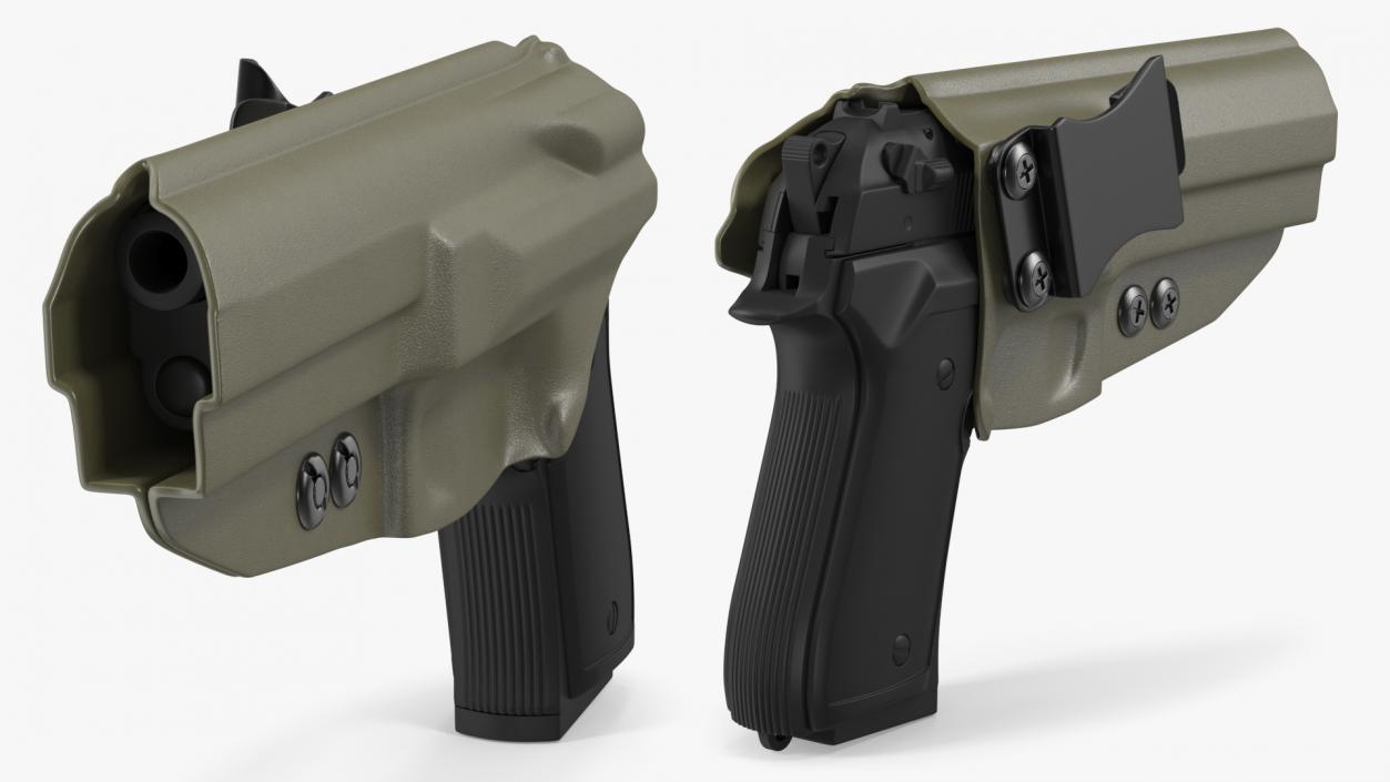 3D model Holster Beretta 92 Kydex Green