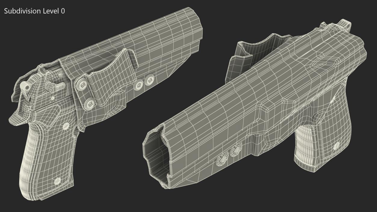 3D model Holster Beretta 92 Kydex Green