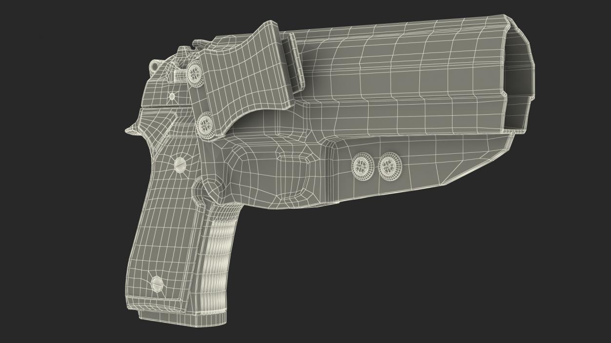 3D model Holster Beretta 92 Kydex Green