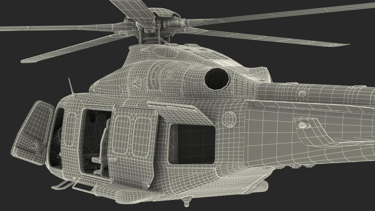 3D AgustaWestland AW139 Helicopter Rigged model