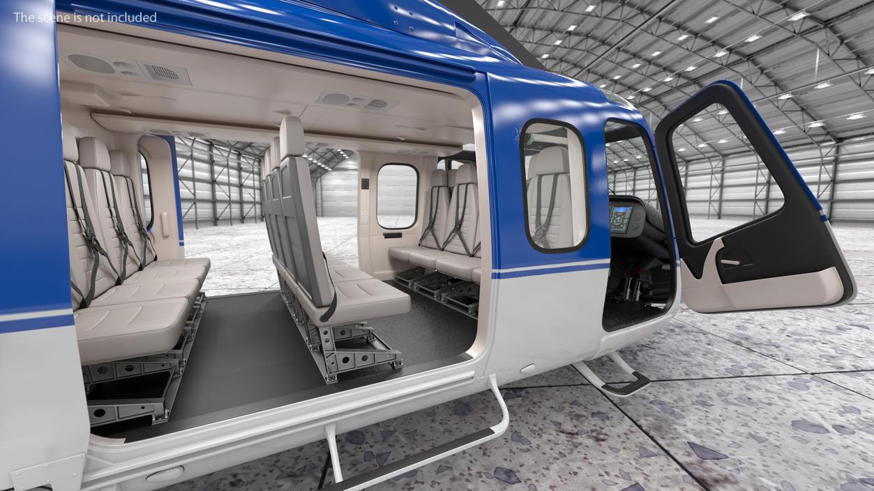 3D AgustaWestland AW139 Helicopter Rigged model