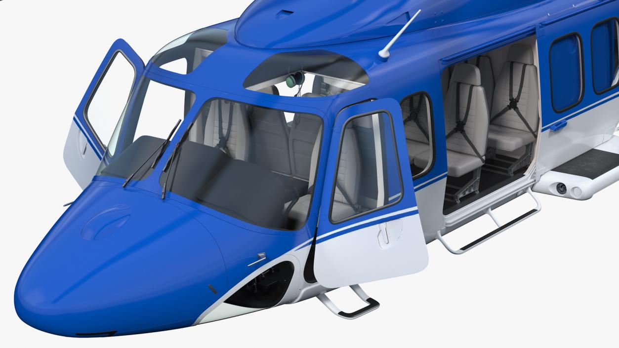 3D AgustaWestland AW139 Helicopter Rigged model