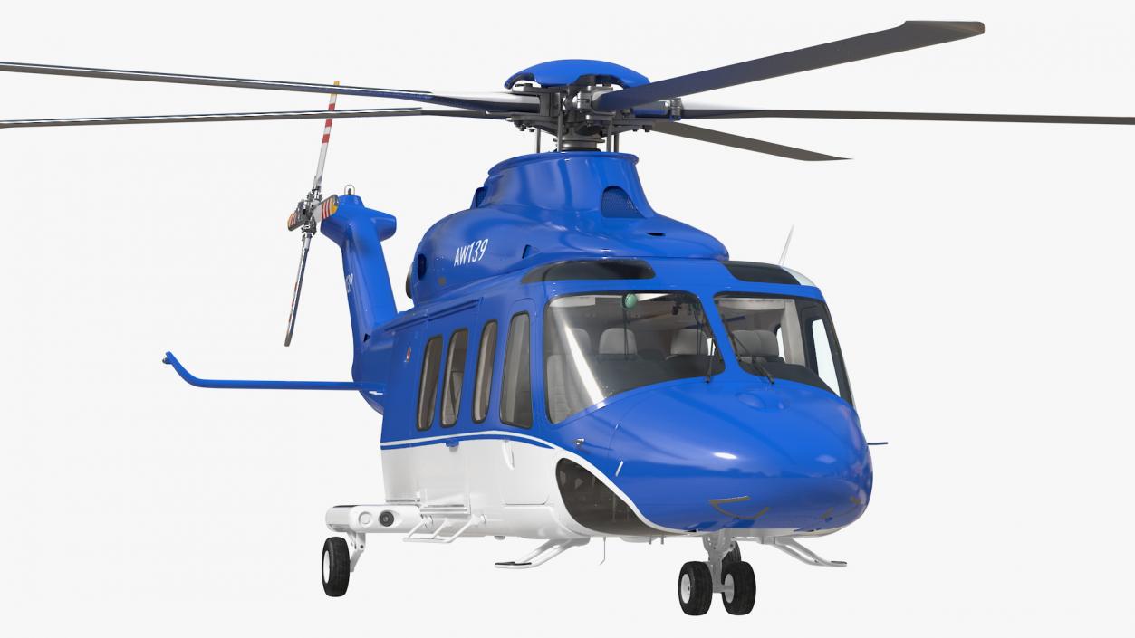 3D AgustaWestland AW139 Helicopter Rigged model