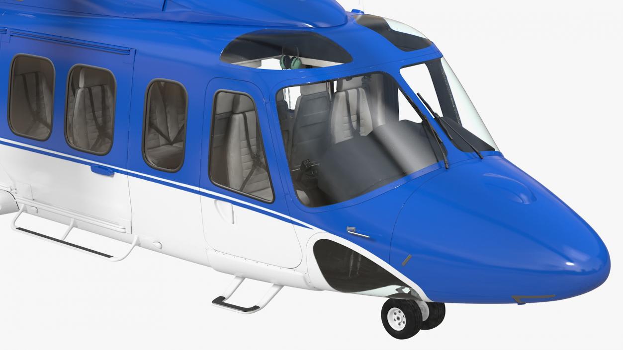 3D AgustaWestland AW139 Helicopter Rigged model