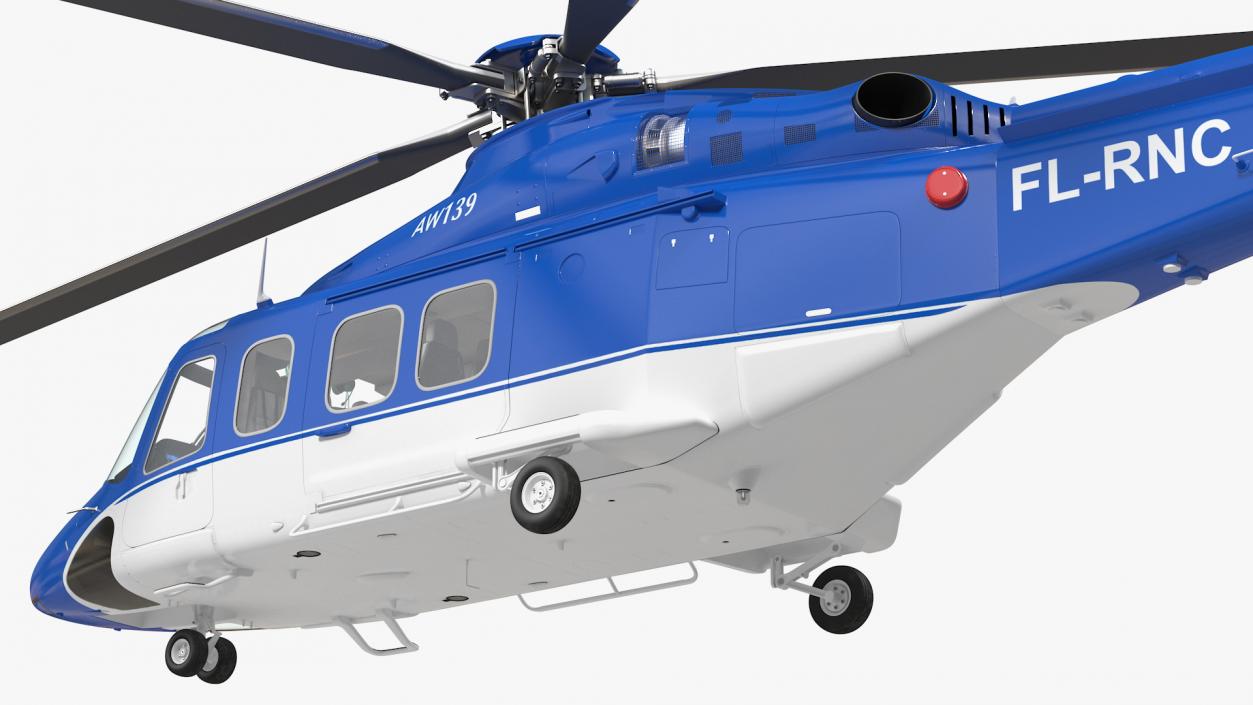 3D AgustaWestland AW139 Helicopter Rigged model