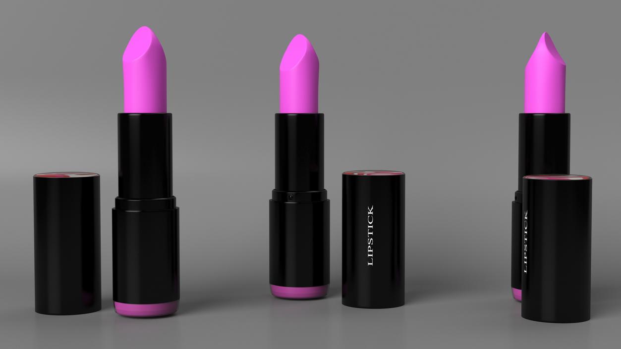 Round Crimson Lipstick 3D