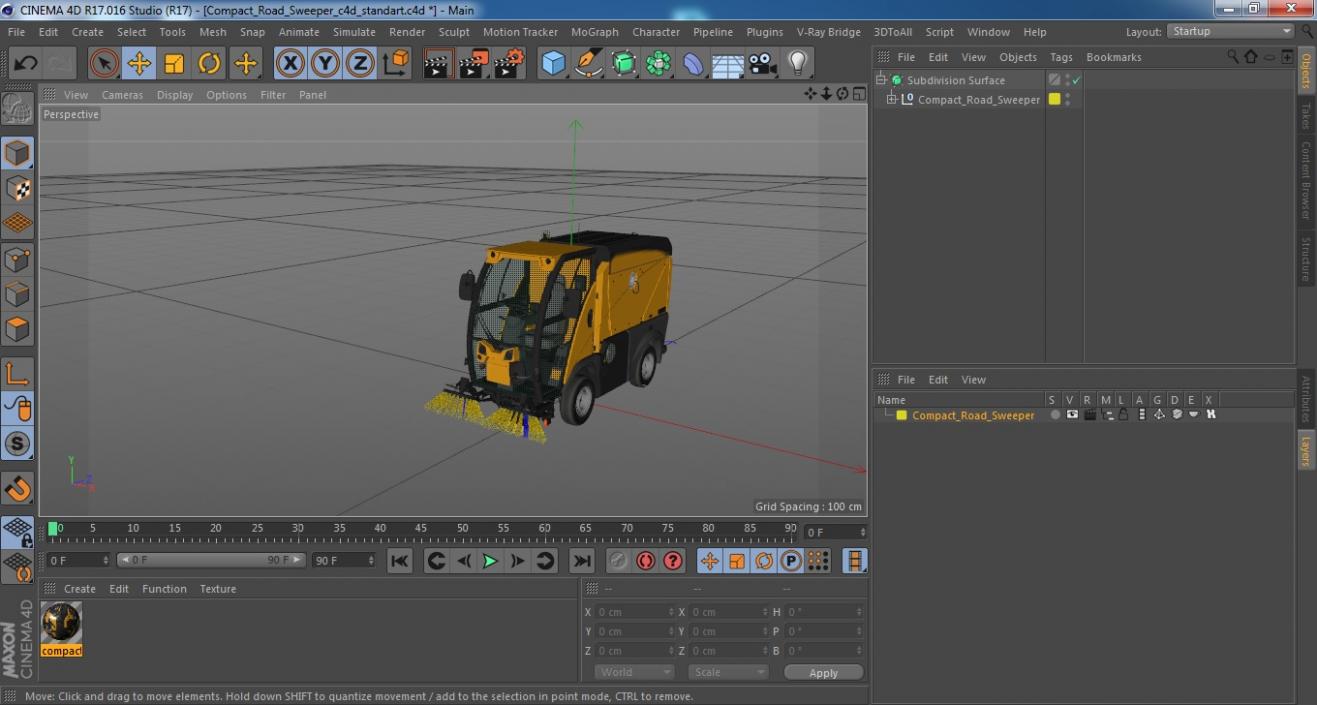 3D model Compact Road Sweeper