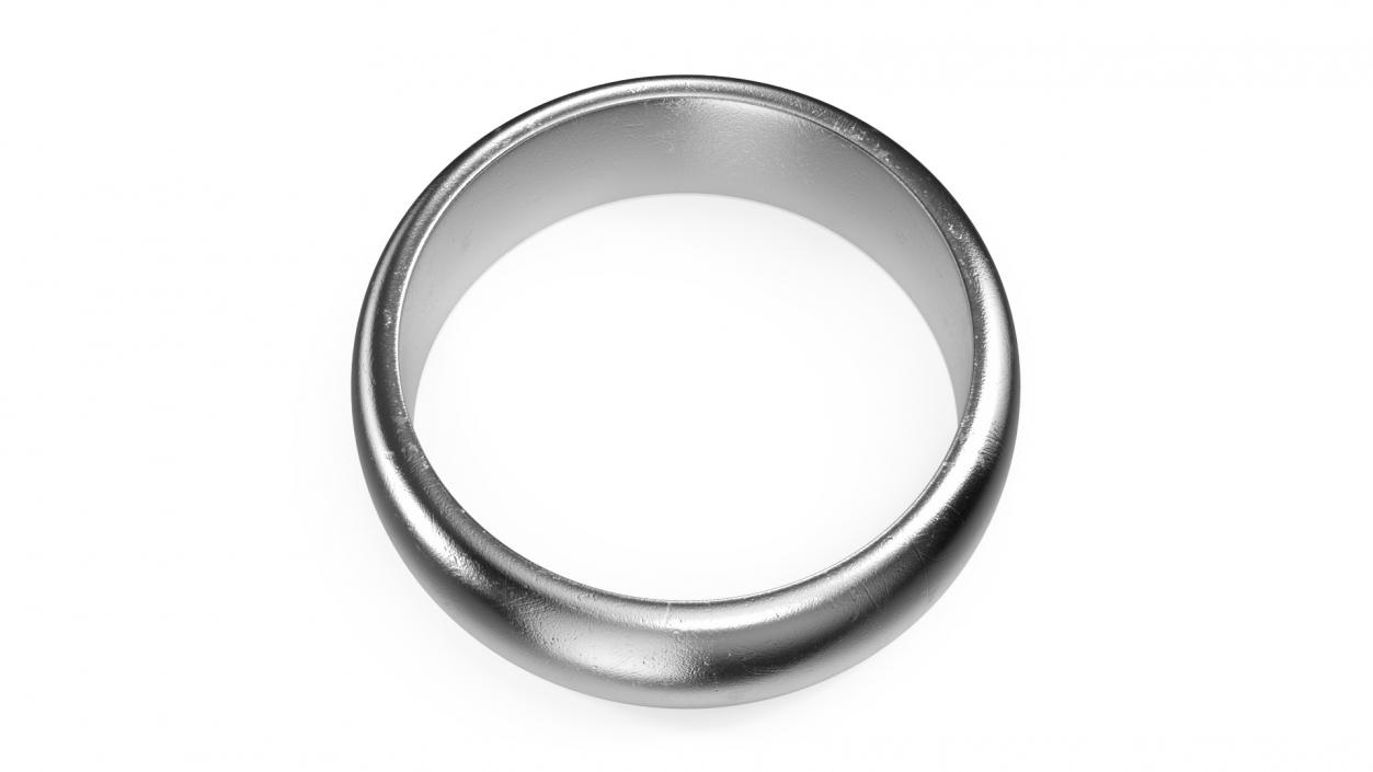 Silver Wedding Ring 3D model