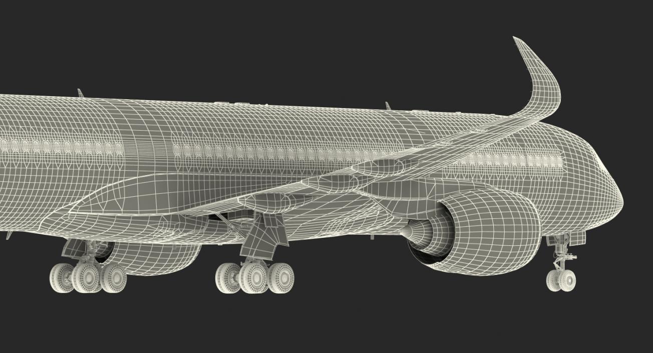 3D model Airbus A350-900 American Airlines Rigged