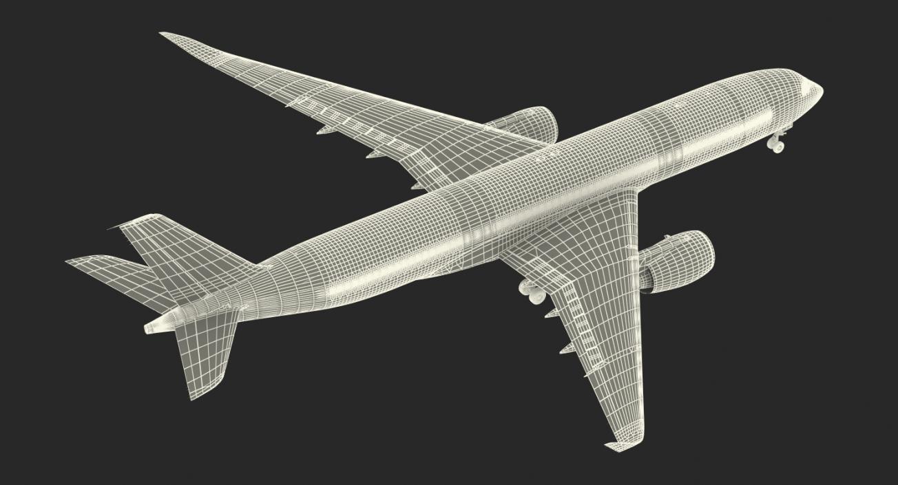 3D model Airbus A350-900 American Airlines Rigged