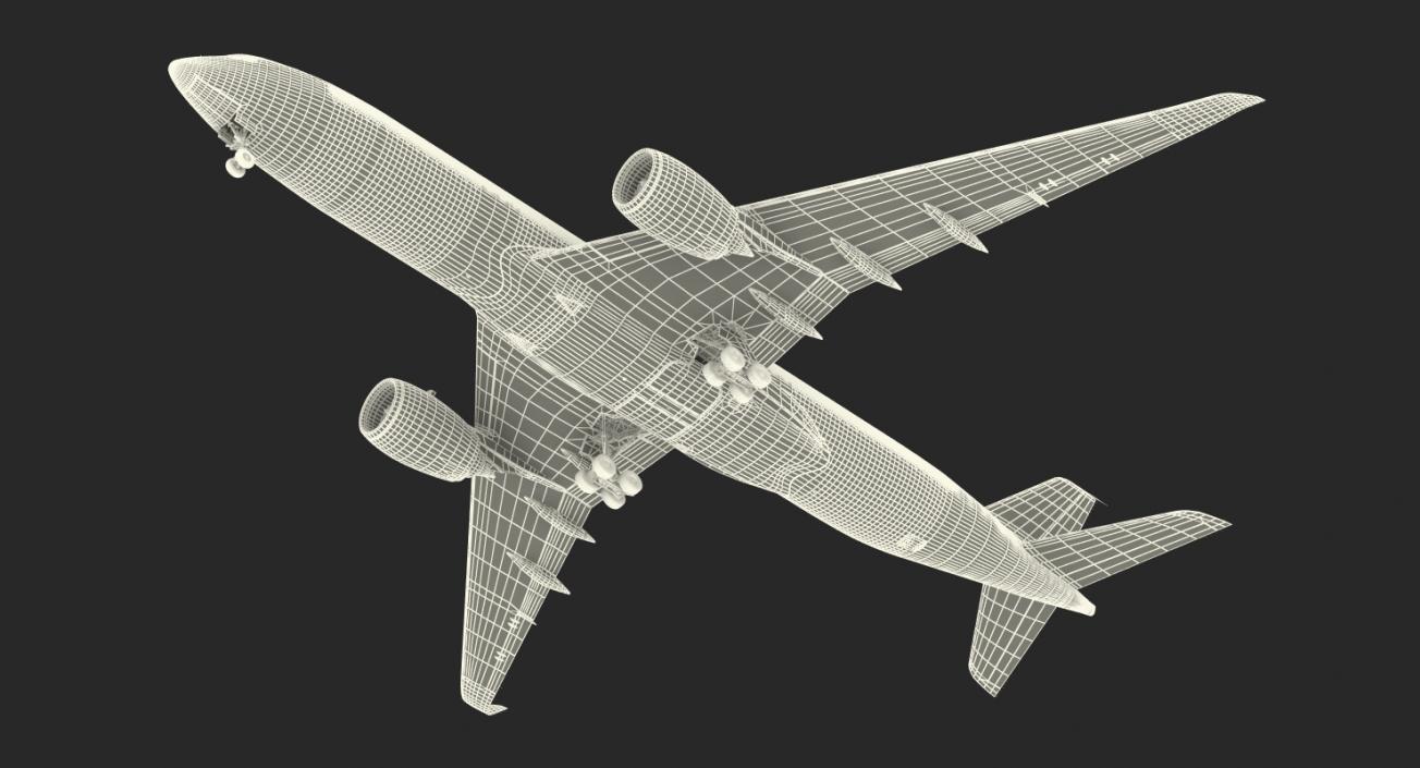 3D model Airbus A350-900 American Airlines Rigged