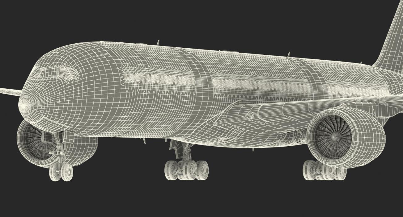 3D model Airbus A350-900 American Airlines Rigged